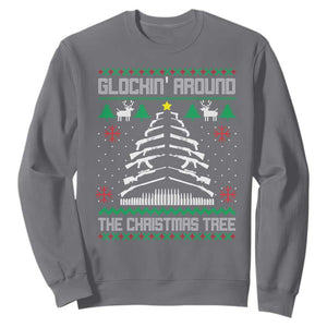 Christmas Gun Lover Sweatshirt Glocking Around The Christmas Tree TS09 Charcoal Print Your Wear