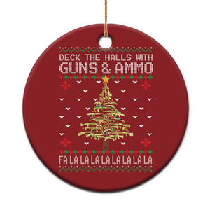 Xmas Gun Lover Christmas Ornament Deck The Halls With Guns And Ammo TS09 Print Your Wear