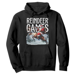 Christmas Hunting Hoodie Reindeer Game Santa Hunter Deer Season TS09 Black Print Your Wear