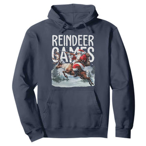 Christmas Hunting Hoodie Reindeer Game Santa Hunter Deer Season TS09 Navy Print Your Wear