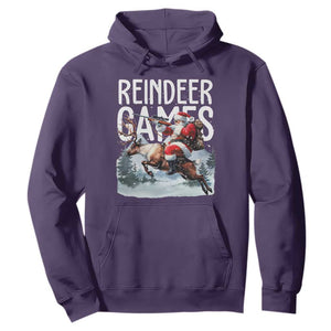 Christmas Hunting Hoodie Reindeer Game Santa Hunter Deer Season TS09 Purple Print Your Wear