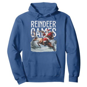 Christmas Hunting Hoodie Reindeer Game Santa Hunter Deer Season TS09 Royal Blue Print Your Wear