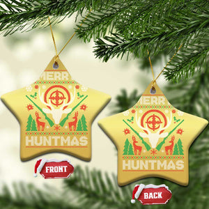 Xmas Hunting Christmas Ornament Merry Huntmas Deer Season Hunter TS09 Star Gold Print Your Wear