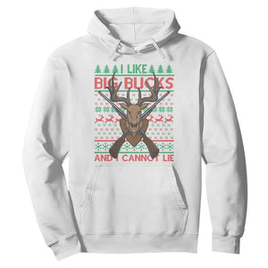 Christmas Hunting Hoodie I Like Big Bucks And I Cannot Lie Deer Hunter TS09 White Print Your Wear