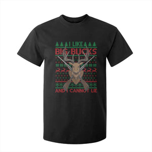 Christmas Hunting T Shirt For Kid I Like Big Bucks And I Cannot Lie Deer Hunter TS09 Black Print Your Wear