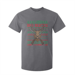 Christmas Hunting T Shirt For Kid I Like Big Bucks And I Cannot Lie Deer Hunter TS09 Charcoal Print Your Wear