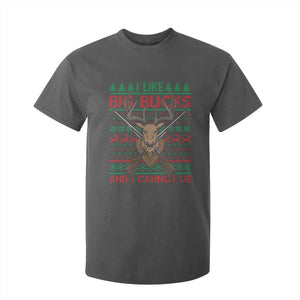 Christmas Hunting T Shirt For Kid I Like Big Bucks And I Cannot Lie Deer Hunter TS09 Dark Heather Print Your Wear