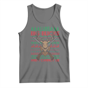 Christmas Hunting Tank Top I Like Big Bucks And I Cannot Lie Deer Hunter TS09 Black Heather Print Your Wear