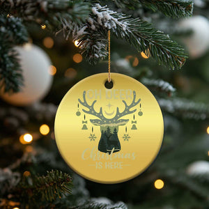 Xmas Hunting Christmas Ornament Oh Deer Christmas Is Here Hunter TS09 Print Your Wear