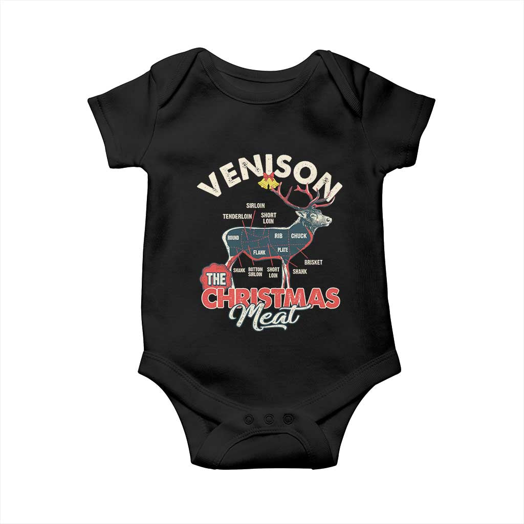 Christmas Hunting Baby Onesie Venison Meat Deer Season Hunter TS09 Black Print Your Wear