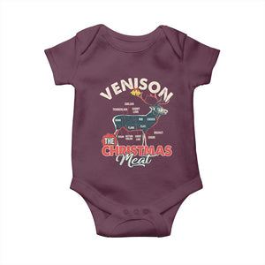 Christmas Hunting Baby Onesie Venison Meat Deer Season Hunter TS09 Maroon Print Your Wear