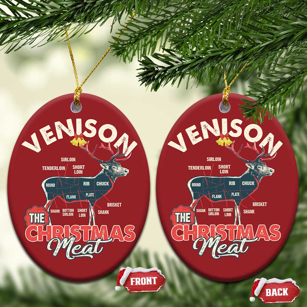 Xmas Hunting Christmas Ornament Venison Meat Deer Season Hunter TS09 Oval Red Print Your Wear
