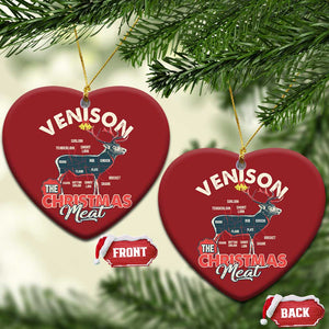 Xmas Hunting Christmas Ornament Venison Meat Deer Season Hunter TS09 Heart Red Print Your Wear