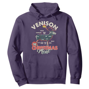 Christmas Hunting Hoodie Venison Meat Deer Season Hunter TS09 Purple Print Your Wear