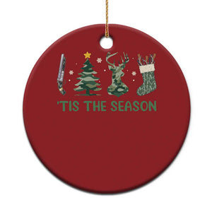 Xmas Hunting Christmas Ornament Tis The Season Hunting Camo Hunter TS09 Print Your Wear