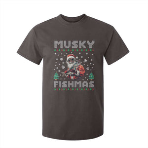 Christmas Muskie Fishing T Shirt For Kid Musky Fishmas Fisherman TS09 Dark Chocolate Print Your Wear