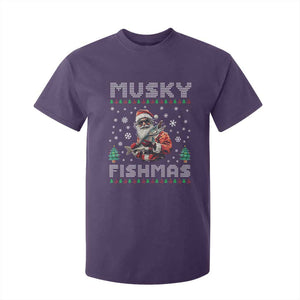 Christmas Muskie Fishing T Shirt For Kid Musky Fishmas Fisherman TS09 Purple Print Your Wear