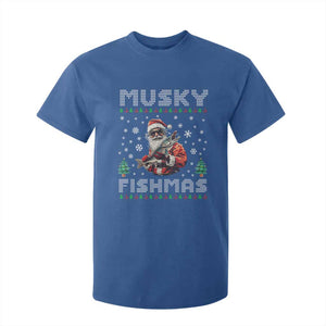 Christmas Muskie Fishing T Shirt For Kid Musky Fishmas Fisherman TS09 Royal Blue Print Your Wear