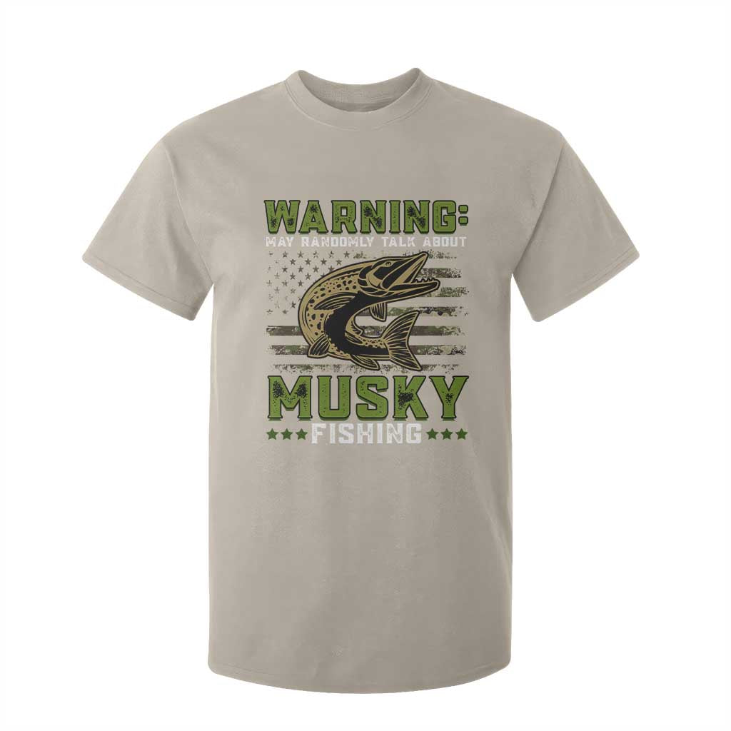 Warning May Randomly Talk About Musky Fishing T Shirt For Kid TS09 Sand Print Your Wear