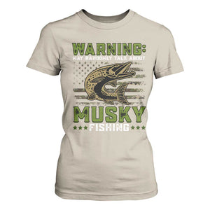 Warning May Randomly Talk About Musky Fishing T Shirt For Women TS09 Sand Print Your Wear