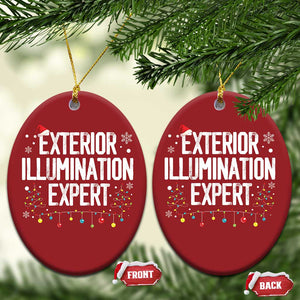 Funny Xmas Christmas Ornament Exterior Illumination Expert Christmas Lights TS09 Oval Red Print Your Wear