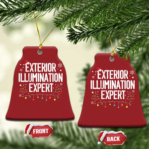 Funny Xmas Christmas Ornament Exterior Illumination Expert Christmas Lights TS09 Bell Flake Red Print Your Wear