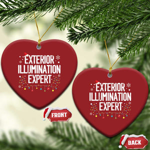 Funny Xmas Christmas Ornament Exterior Illumination Expert Christmas Lights TS09 Heart Red Print Your Wear