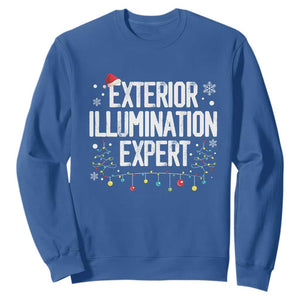 Funny Christmas Sweatshirt Exterior Illumination Expert Christmas Lights TS09 Royal Blue Print Your Wear