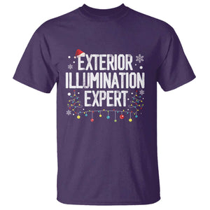 Funny Christmas T Shirt Exterior Illumination Expert Christmas Lights TS09 Purple Print Your Wear