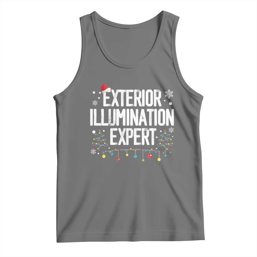 Funny Christmas Tank Top Exterior Illumination Expert Christmas Lights TS09 Black Heather Print Your Wear