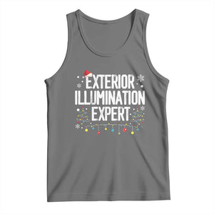 Funny Christmas Tank Top Exterior Illumination Expert Christmas Lights TS09 Black Heather Print Your Wear