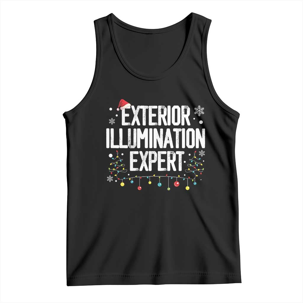Funny Christmas Tank Top Exterior Illumination Expert Christmas Lights TS09 Black Print Your Wear