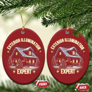 Funny Xmas Christmas Ornament Exterior Illumination Expert Christmas Lights Home TS09 Oval Red Print Your Wear