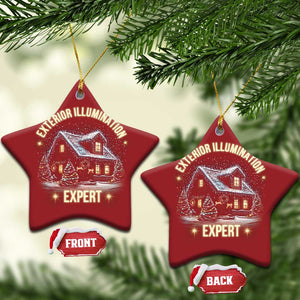 Funny Xmas Christmas Ornament Exterior Illumination Expert Christmas Lights Home TS09 Star Red Print Your Wear