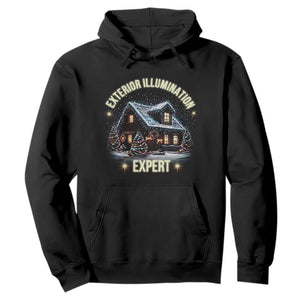 Funny Christmas Hoodie Exterior Illumination Expert Christmas Lights Home TS09 Black Print Your Wear