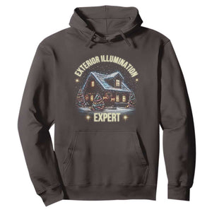 Funny Christmas Hoodie Exterior Illumination Expert Christmas Lights Home TS09 Dark Chocolate Print Your Wear