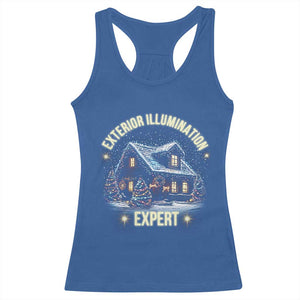 Funny Christmas Racerback Tank Top Exterior Illumination Expert Christmas Lights Home TS09 Royal Blue Print Your Wear