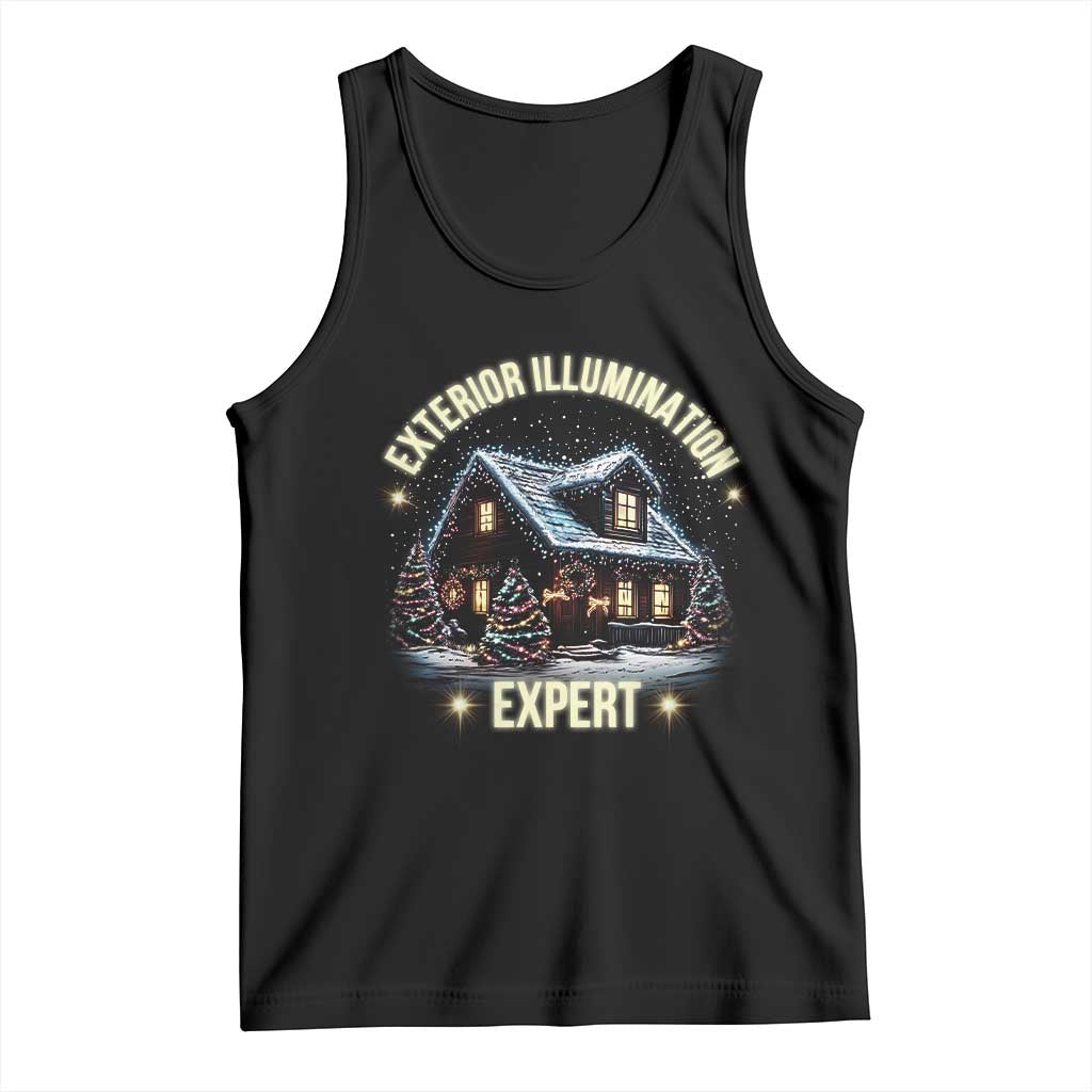Funny Christmas Tank Top Exterior Illumination Expert Christmas Lights Home TS09 Black Print Your Wear