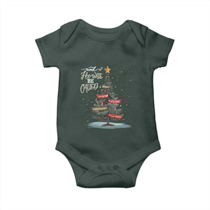 Xmas Christian Baby Onesie He Will Be Called Wonderful Counselor TS09 Dark Forest Green Print Your Wear