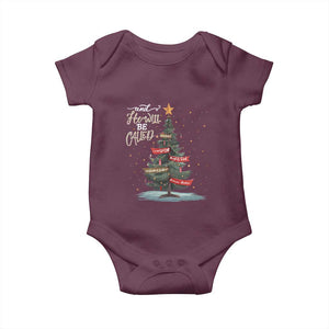 Xmas Christian Baby Onesie He Will Be Called Wonderful Counselor TS09 Maroon Print Your Wear