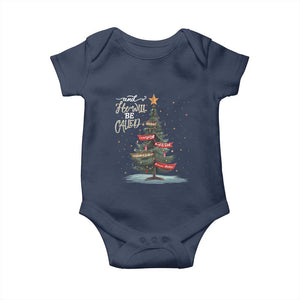 Xmas Christian Baby Onesie He Will Be Called Wonderful Counselor TS09 Navy Print Your Wear