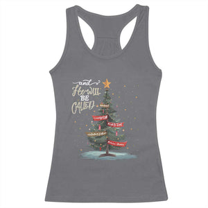 Xmas Christian Racerback Tank Top He Will Be Called Wonderful Counselor TS09 Charcoal Print Your Wear