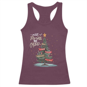 Xmas Christian Racerback Tank Top He Will Be Called Wonderful Counselor TS09 Maroon Print Your Wear