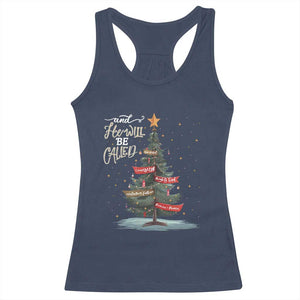 Xmas Christian Racerback Tank Top He Will Be Called Wonderful Counselor TS09 Navy Print Your Wear