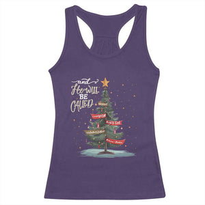 Xmas Christian Racerback Tank Top He Will Be Called Wonderful Counselor TS09 Purple Print Your Wear