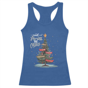 Xmas Christian Racerback Tank Top He Will Be Called Wonderful Counselor TS09 Royal Blue Print Your Wear