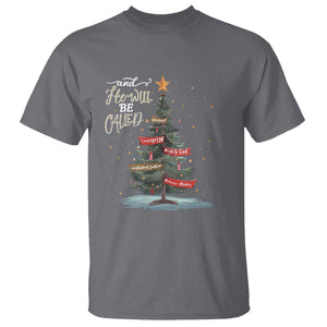 Xmas Christian T Shirt He Will Be Called Wonderful Counselor TS09 Charcoal Print Your Wear