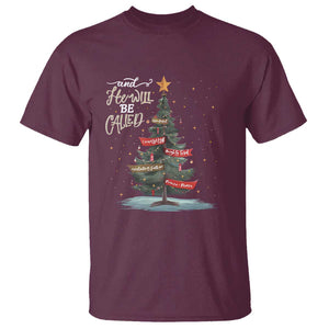 Xmas Christian T Shirt He Will Be Called Wonderful Counselor TS09 Maroon Print Your Wear