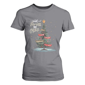 Xmas Christian T Shirt For Women He Will Be Called Wonderful Counselor TS09 Charcoal Print Your Wear