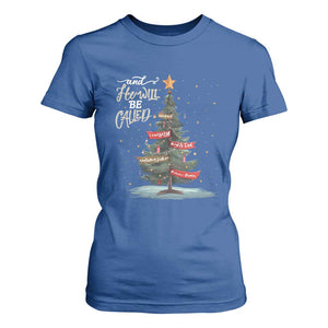 Xmas Christian T Shirt For Women He Will Be Called Wonderful Counselor TS09 Royal Blue Print Your Wear